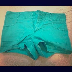 Teal forever 21 shorts